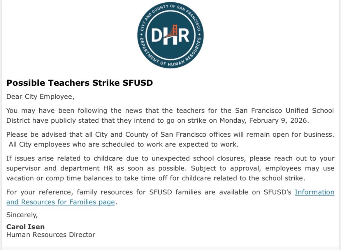 Hey, <a href="/DanielLurie/">Daniel Lurie 丹尼爾·羅偉</a> this sends a shitty message to the people working for, and raising a family in, SF.

Workers are irate