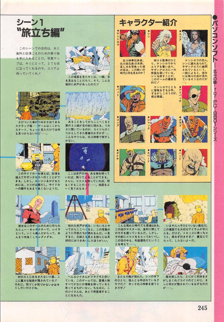 北斗の拳 バイオレンス劇画アドベンチャー / PC-8801