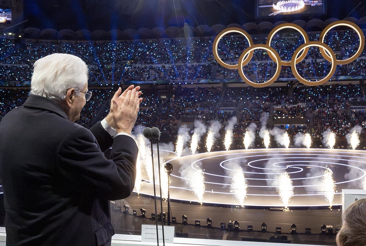 Il Presidente Mattarella 🇮🇹 ha dichiarato aperti i Giochi Olimpici Invernali Milano-Cortina 2026