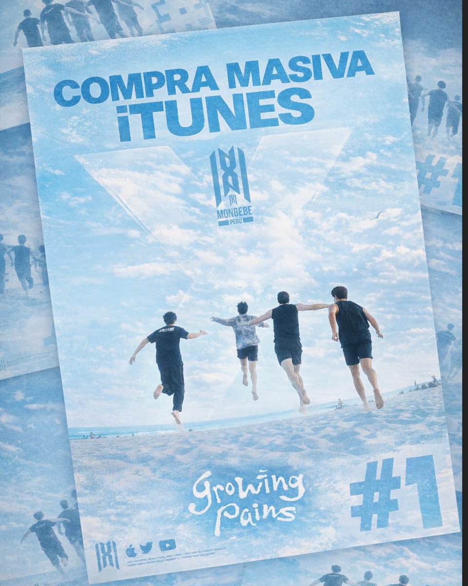 MonbebePeru's tweet image. COMPRA MASIVA iTunes 🇵🇪– GROWING PAINS 💸🩵

🗓 Viernes 06/02
⏰ Desde las 7 pm (hora Perú)

📌 ¿Qué comprar?
✔️ Growing Pains (single)

Cada compra suma, cada mbb cuenta 💥

Mostremos que el fandom peruano crece junto a Monsta X 🙌🏻

#MonstaX #GrowingPains #Peru @OfficialMONSTAX