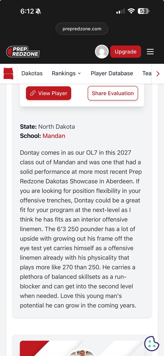 don15624's tweet photo. Appreciate the write up.@NWahlScouting @PrepRedzone https://t.co/kMQw2bKNRD