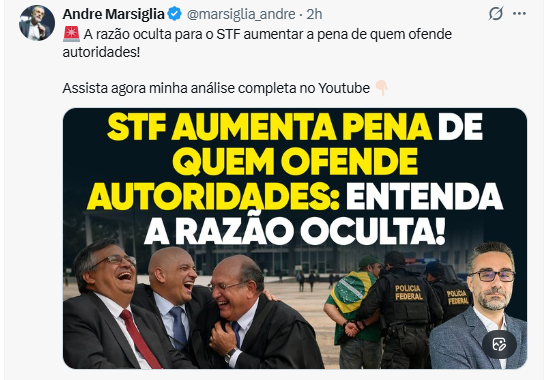 Cabral1889's tweet photo. @marsiglia_andre A ideia é simples
Expôs ou criticou "autoridades" e suas estripulias
É crime https://t.co/uXMZfct1kI