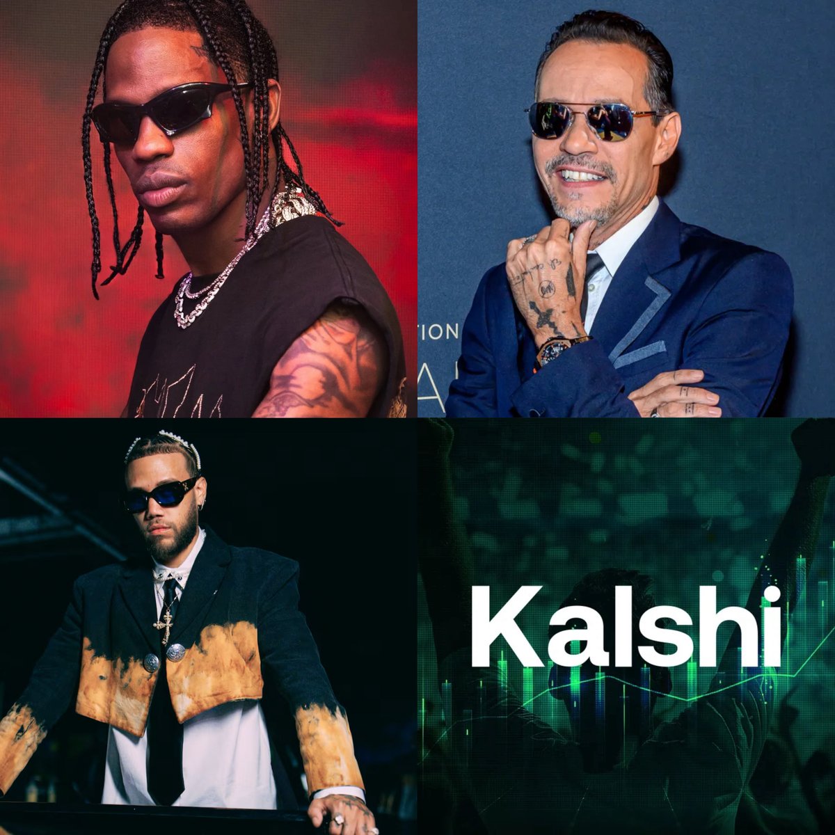 Hay posibilidades medianamente altas de que artistas como Marc Anthony, Travis Scott y JHAYCO se presenten junto a Bad Bunny en el Super Bowl Halftime Show, según <a href="/Kalshi/">Kalshi</a> .🏈

¿A quién traerías? 🇵🇷
