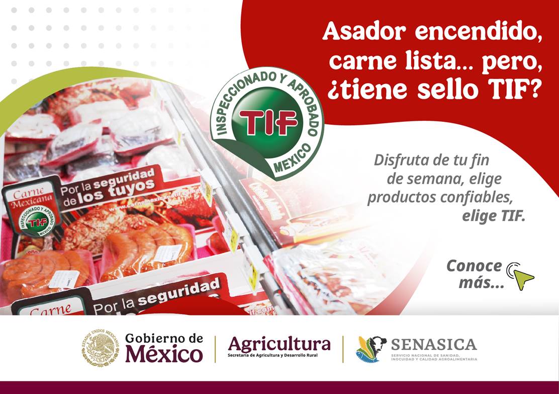 Asador encendido, carne lista

¿Pero.. tiene sello TIF?

gob.mx/agricultura/ar…
