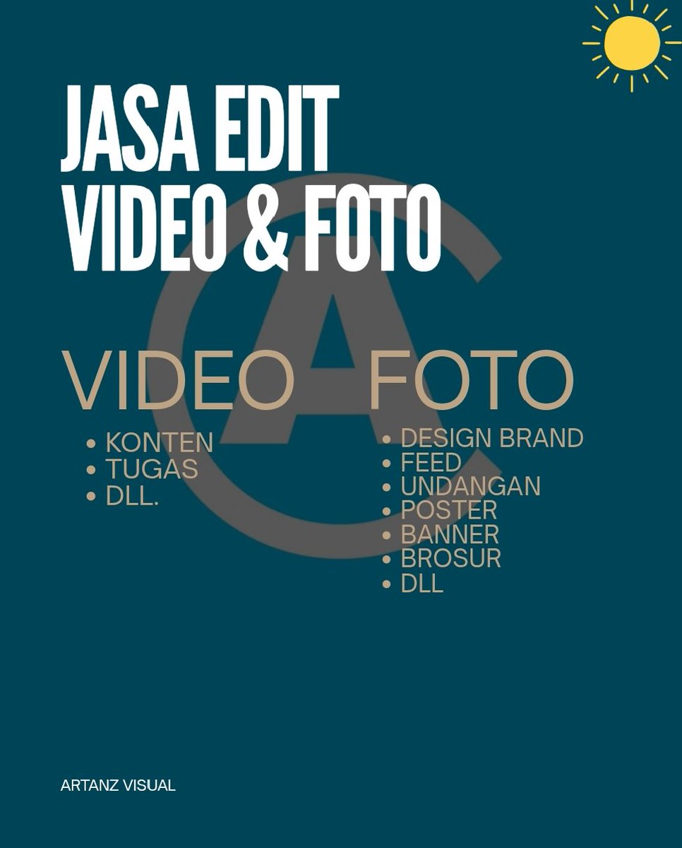 Ihsankmll's tweet photo. Buat kalian yang membutuhkan jasa edit video konten, tugas edit foto poster, banner, brosur dan lain lain. Bisa langsung dm/hubungi wa 082261543894 ya.. Harga terjangkau hasil berkualitas☺️ #zonauang #zonajajan #jasadesain #jasa #video #foto https://t.co/Sl05GKRPT5