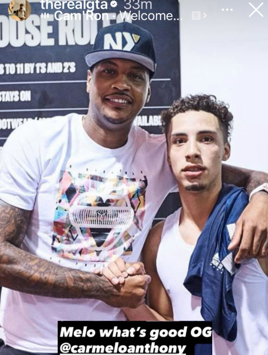 Jose Alvarado on IG: "Melo what's good OG"