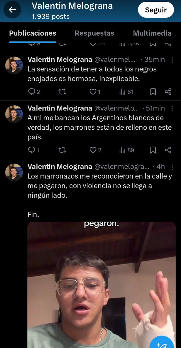 Lo cagaban a palo y seguía puteando como si nada kjjj hasta que no lo maten no va a parar