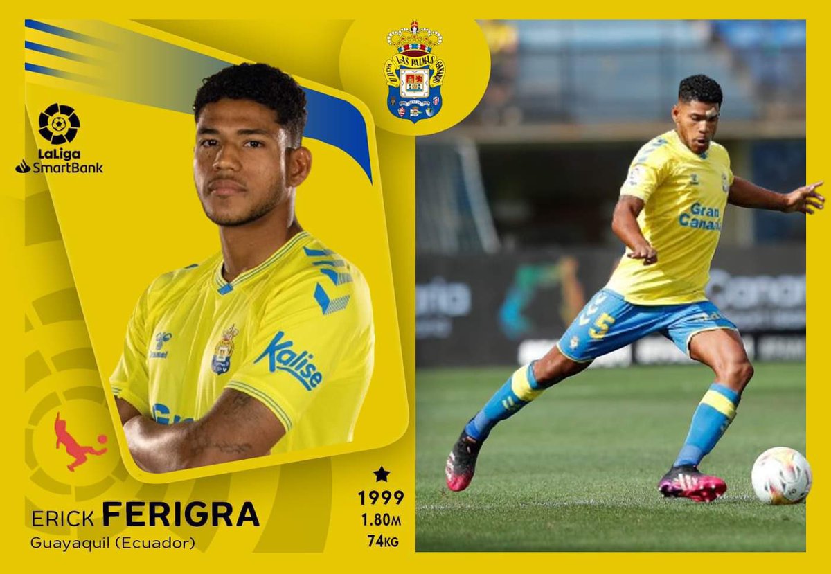 #MemoriaUDLP 
Hoy cumple 27 años Erick Steven Ferigra Burnham, 07/02/1999, Guayaquil (Ecuador). Fue jugador de la <a href="/UDLP_Oficial/">UD Las Palmas</a> en la temporada 2021-2022, con la que disputó un total de 17 partidos oficiales. Juega en La Unión Atlética de Larisa, de Grecia.