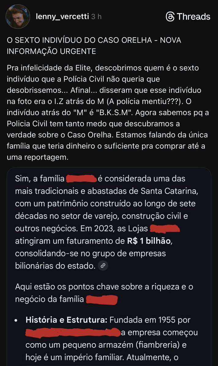 evestudos's tweet image. outro dos assassinos do Orelha: 

BRUNO KOERICH SOUZA MOREIRA
CPF: 107.355.539-98
MÃE: JULIANE KOERICH DE SOUZA
PAI: JORGE ALEXANDRE MOREIRA

filho de um dos donos das lojas koerich