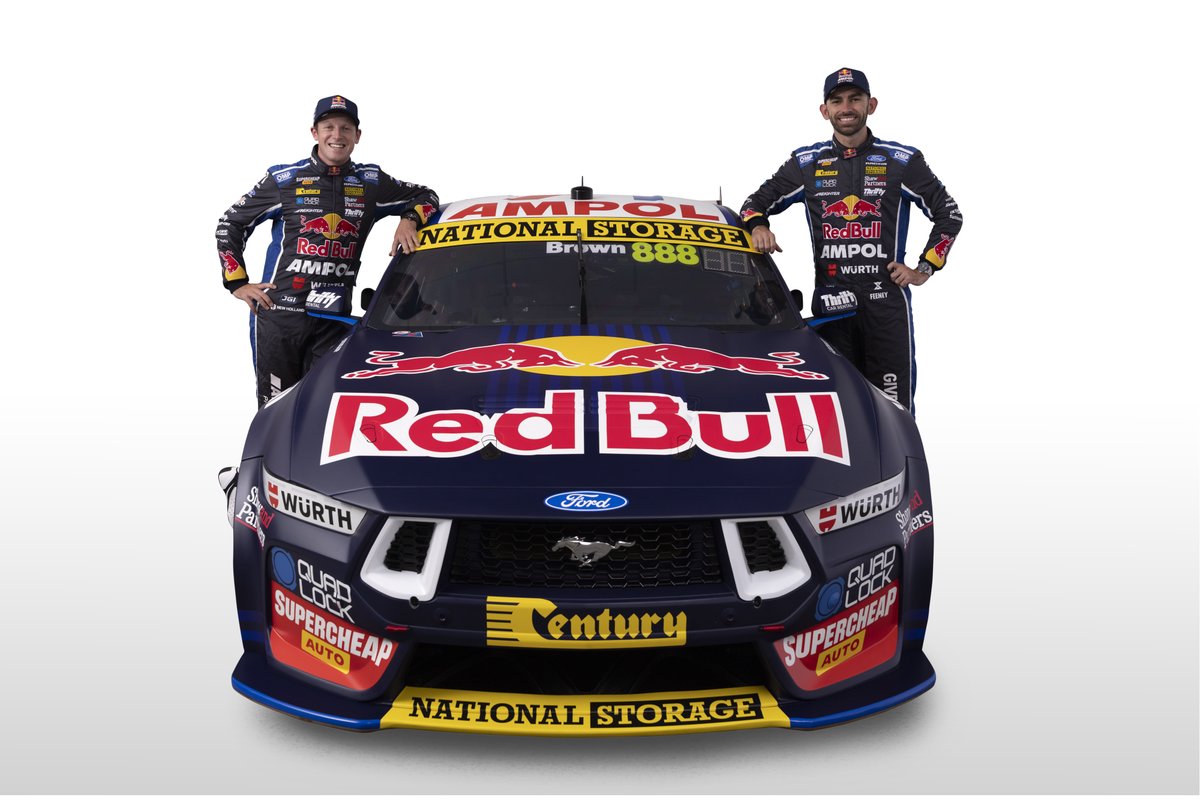 supercars's tweet photo. The @redbullampol 🤝 @FordRacing era is HERE
 
Introducing the 2026 Red Bull Ampol Racing Ford Mustang!

#RepcoSC #Supercars https://t.co/TcD4sgcuRL