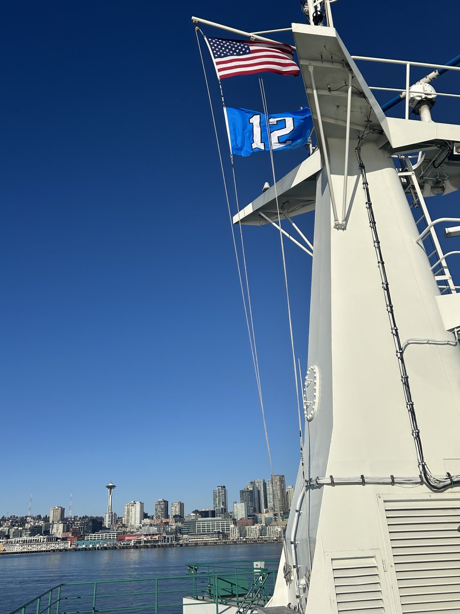 wsferries's tweet photo. Flags? Flying.
Morale? High.
Vibes? Immaculate.

We will be flying 12 flags on board our Seattle routes this weekend as we root for our home team, @Seahawks! GO HAWKS! https://t.co/HIoEiDB1HU