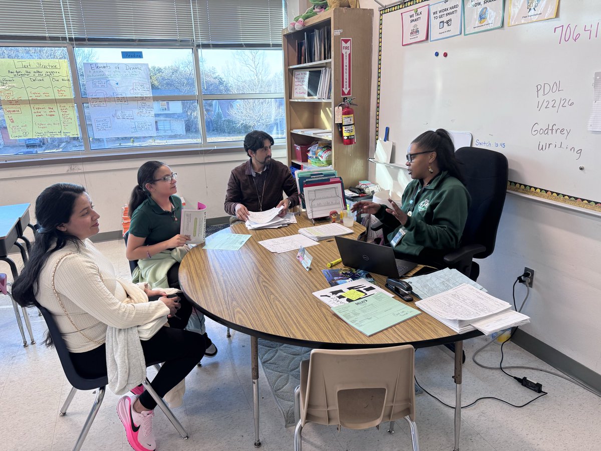 CGillelem's tweet photo. Last night’s Parent-Teacher Conferences were a success! Powerful conversations, strong relationships, and a community united around student learning. Grateful for our families and teachers! 💚✨#MissionFocused 🚀@baverticalteam @GabrielleMErvin https://t.co/Gf462i4m9M