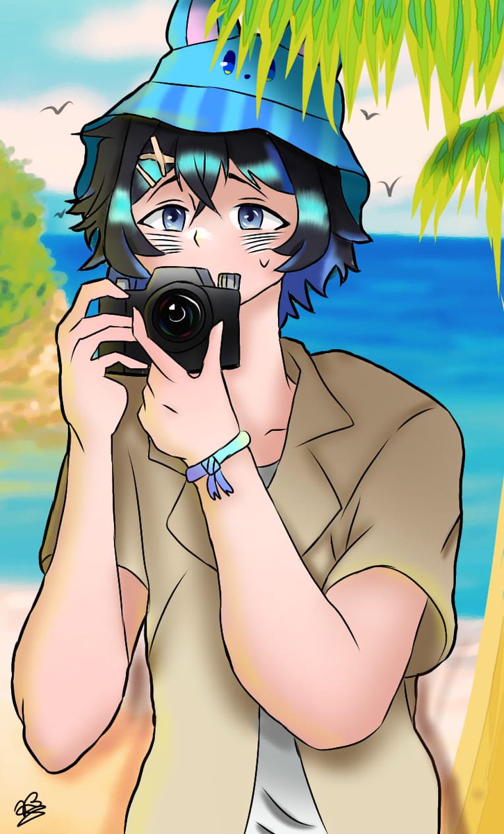 ⋆. 𐙚 ˚࿔‧ ֶָ֢˚˖🏖˖˚ֶָ֢ ‧࿔⋆. 𐙚 ˚
"Tire X pra foto!!"
Arte de 2026X Arte de 2024/2025!! 
#baionart #art #summer #praia #digitalart #artist