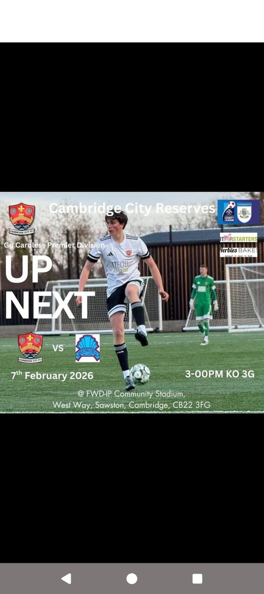 Our 1st Team match at <a href="/gorlestonfc/">Gorleston Football Club</a> is OFF tomorrow ☔️ Our Reserves host Great Shelford on our 3G 3PM KO ⚽️ Bar open from 1:30pm 🍺