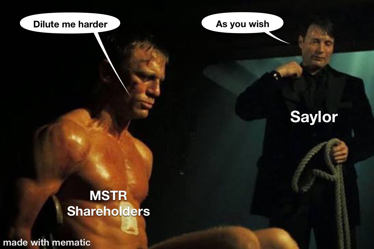 Brennan_BTC22's tweet image. One +25% day for $MSTR and people forget the last 15 months. 

Enjoy your victory lap for the weekend. 

Next week it will be back to business as usual.