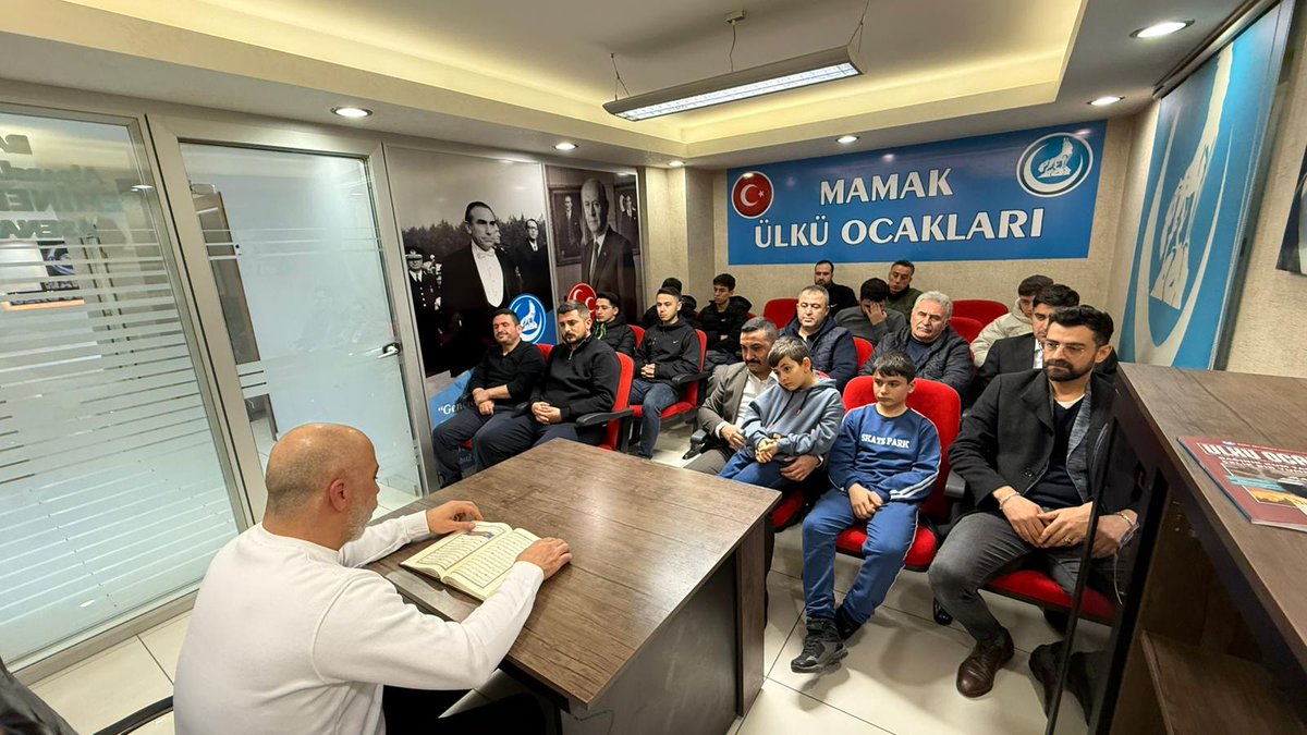 ankaraulkuocak's tweet photo. Ülkü Ocakları Ankara İl Başkanlığı olarak; Kahramanmaraş merkezli asrın felaketi olan 6 Şubat depreminde hayatını kaybeden vatandaşlarımızın ruhları için, tüm ilçe ocaklarımızda Kur’an-ı Kerim tilaveti gerçekleştirilmiştir.

@ayyildirim1 
@omersanli04 https://t.co/9h2f3FsVJu