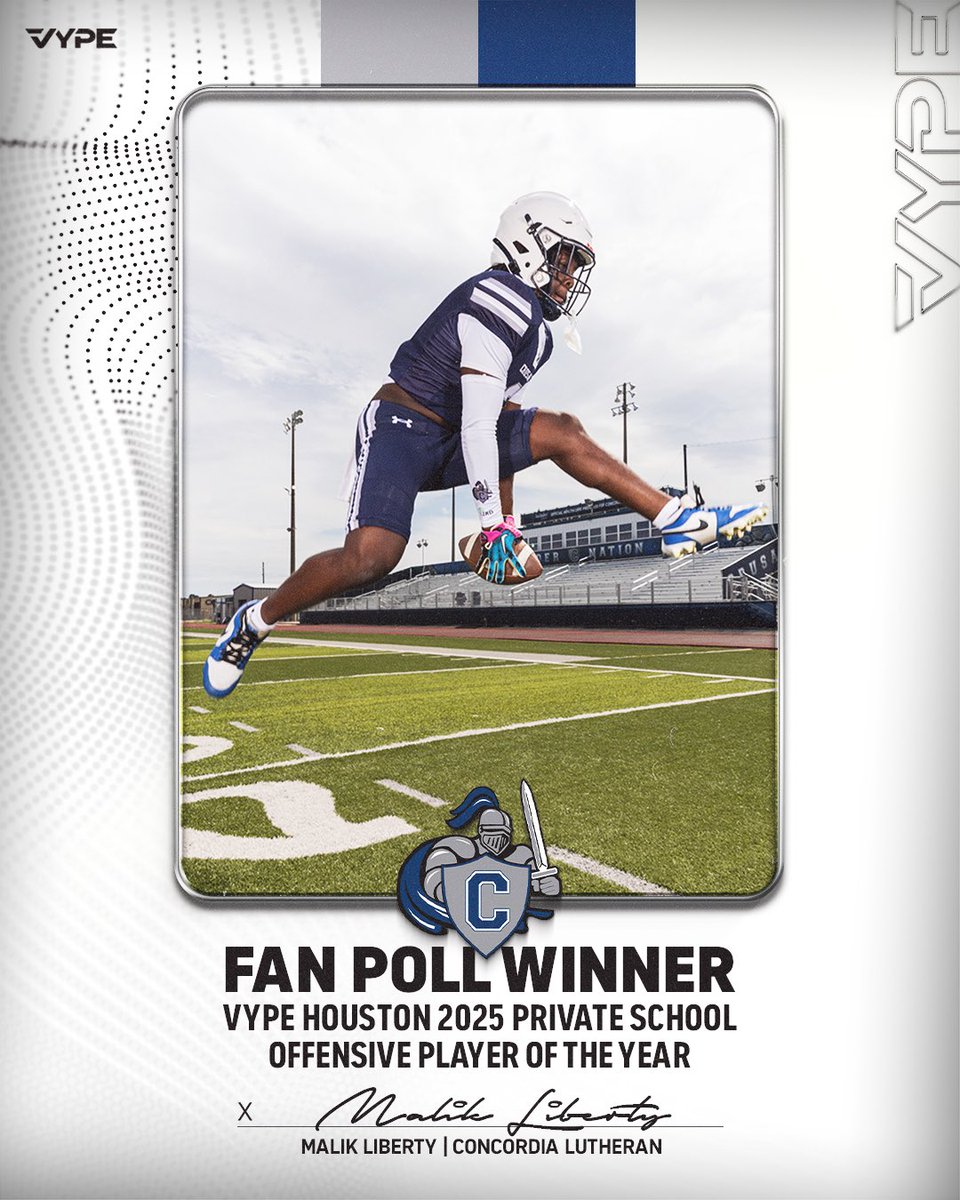 vypehouston's tweet photo. Congratulations to the Winners of the VYPE HOU Private School Offensive and Defensive Player of the Year Fan Polls!

#TXHSFB https://t.co/6LzJjQORx8