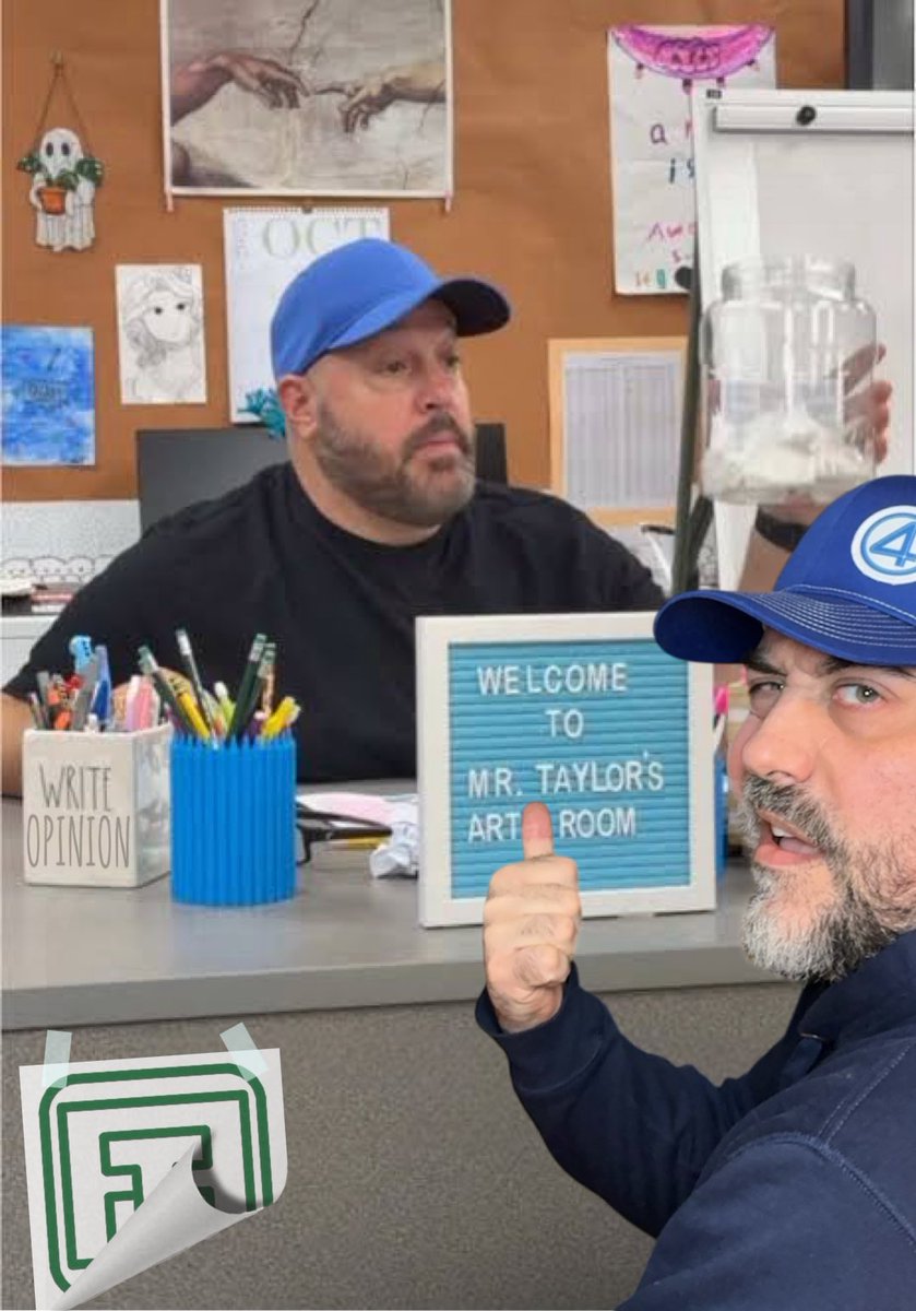 I went to my daughter’s Parent-Teacher Conference and I swear, her art teacher Mr. Taylor, looks JUST like #KevinJames
No? bit.ly/3ZW0Wd2 🎨🎭

#FunFridayTrivia #movietrivia #trivia #ViralVideos #MattTaylor #artteacher #SoloMiomovie