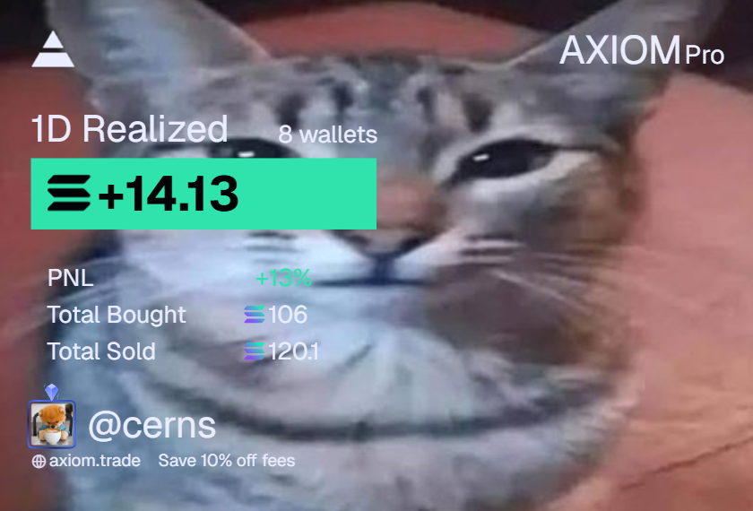 +14SOL

decent day, market's kinda weird, but I take it