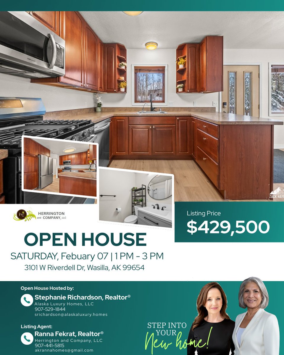 🏡 Open House | Sat 02/07 | 1–3 PM
3101 W. Riverdell Rd, Wasilla

Remodeled ranch on over an acre 🌿
3 bed | 1.5 bath | New floors &amp; paint
Heated garage/workshop. Move-in ready!