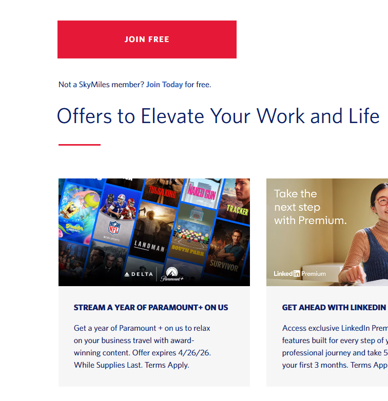 Wario64's tweet image. Free year of Paramount+ by joining Delta Business Traveler (free) delta.com/us/en/skymiles…

You can cancel Paramount+ immediately after sign up (or make sure to set a reminder before bill date)