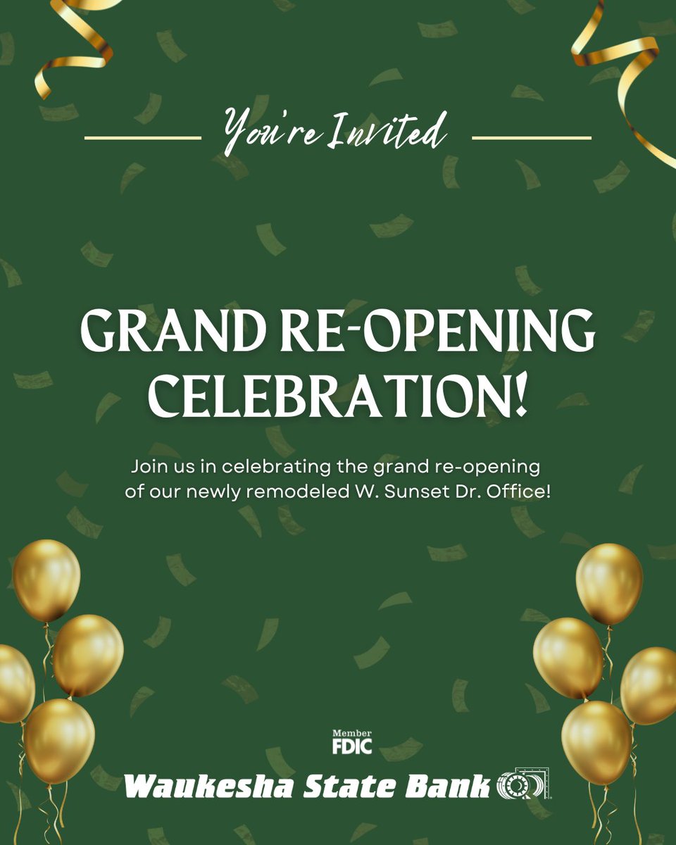 We’re excited to announce the grand re-opening of our newly remodeled W. Sunset Drive office! 🎉
Celebrate with us at our Community Coffee Event on Feb. 14 (9 a.m.–noon) ☕ 

For more details: trst.in/mH5CuR