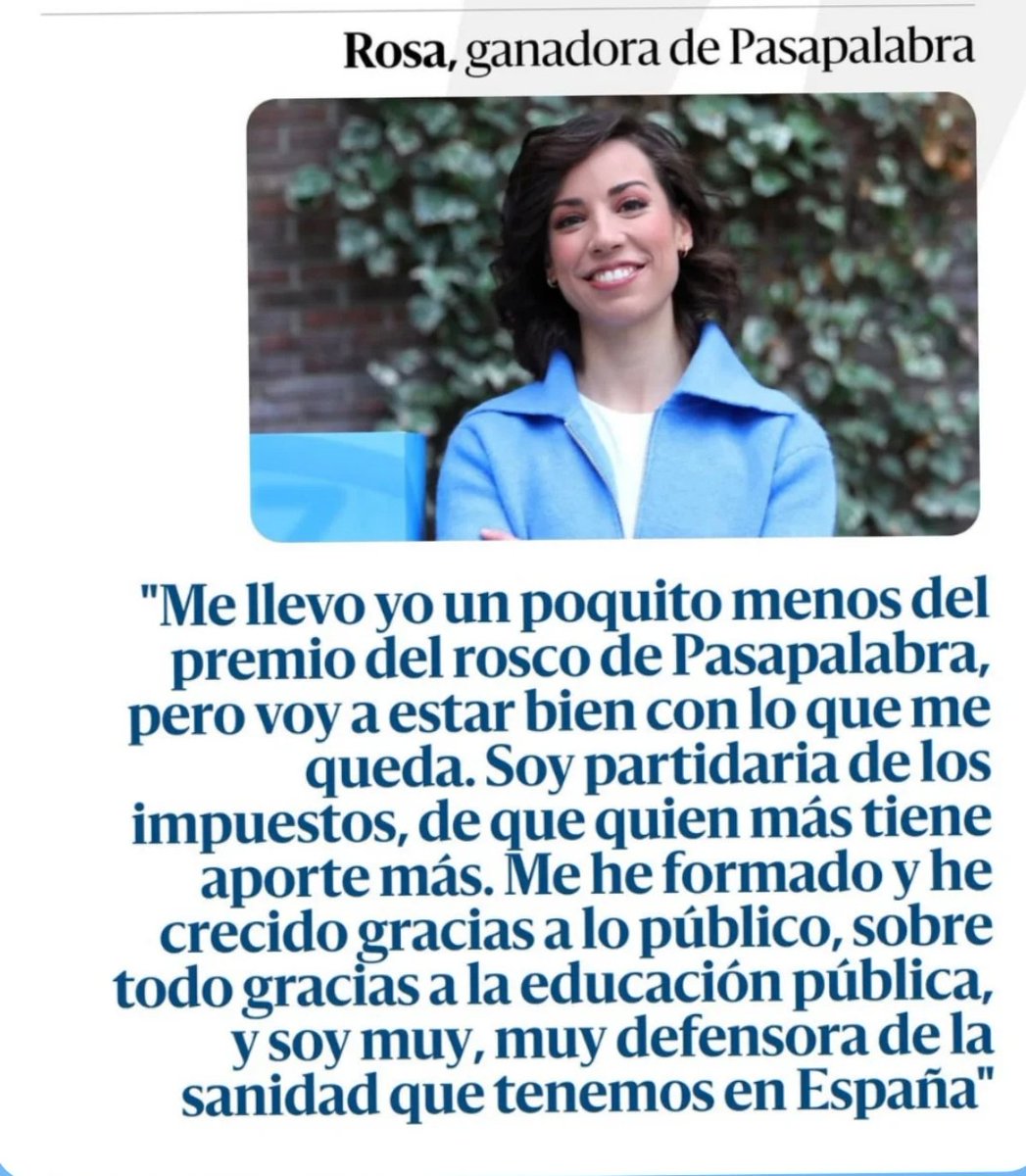 Demuestra más sentido común la ganadora del premio que los que aspiran a liderar un partido constitucionalista.