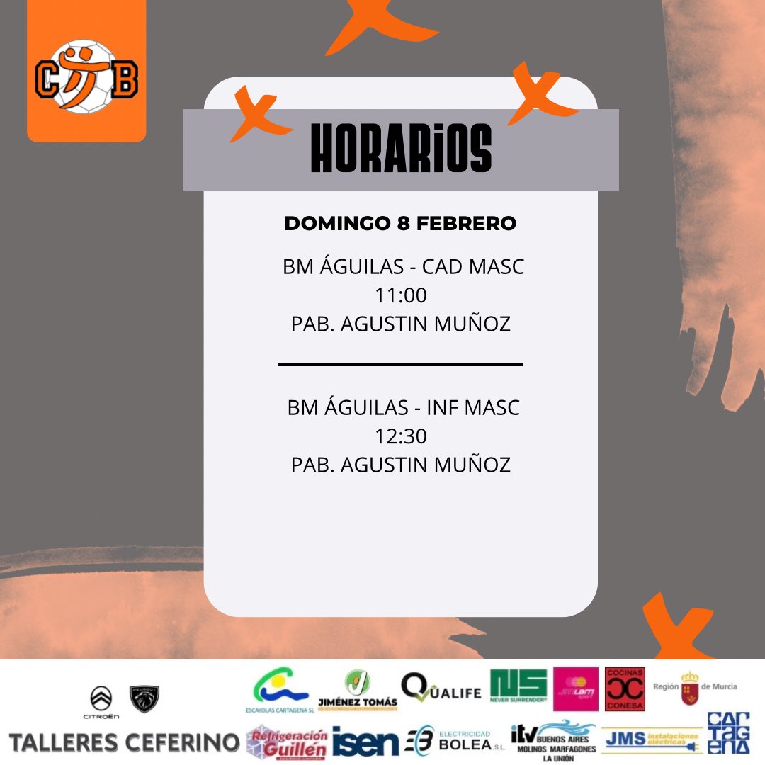 ¡Buenas noches! Aquí os dejamos los horarios de los partidos que nuestros equipos disputarán este fin de semana.

¡Mucha suerte!💪🏽