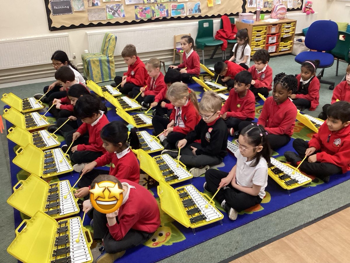Year two are continuing their musical journey - practicing and performing using their Glockenspiels. It sounded fabulous.
