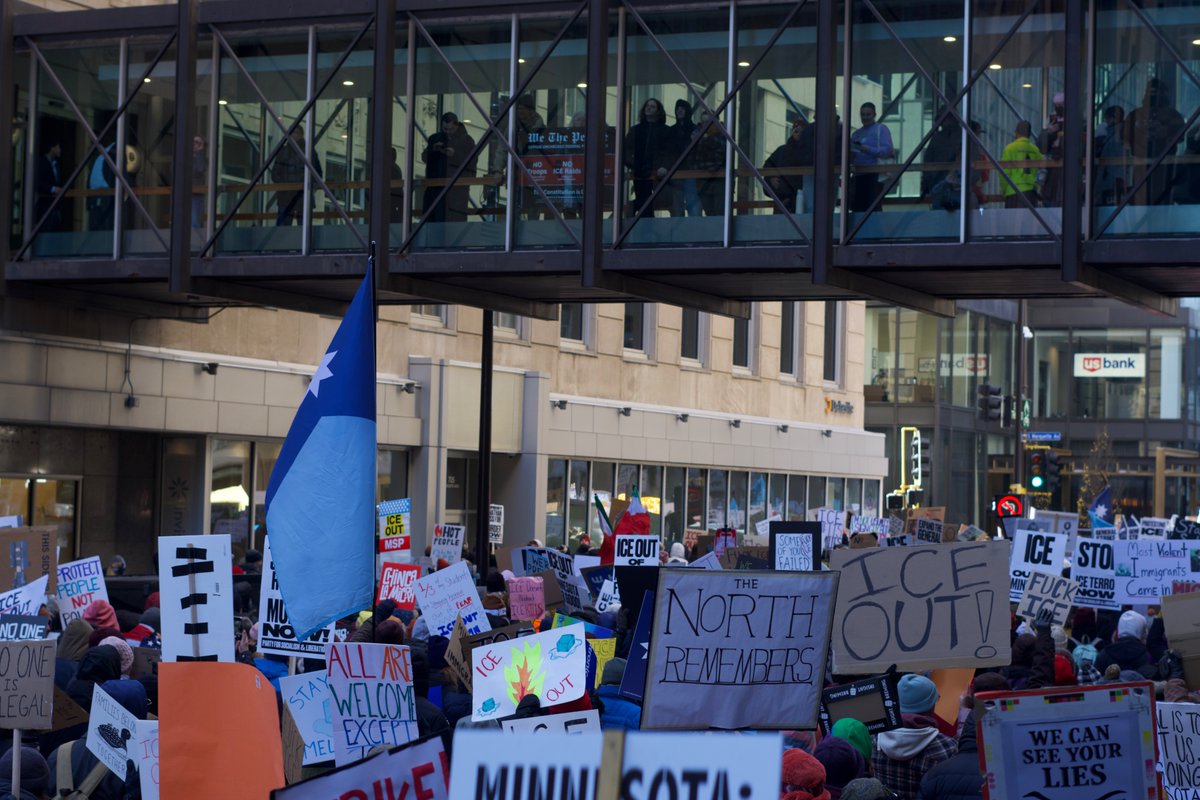 AyadaLeads's tweet image. Minnesota students strike AGAIN. After the fatal shooting of Alex Pretti on Jan 24, Somali Student Association &amp;amp; Black student groups led a second walkout, demanding justice &amp;amp; accountability. Documented by @AyadaLeads.
#Minneapolis #JusticeForPretti #StudentStrike #612Strong