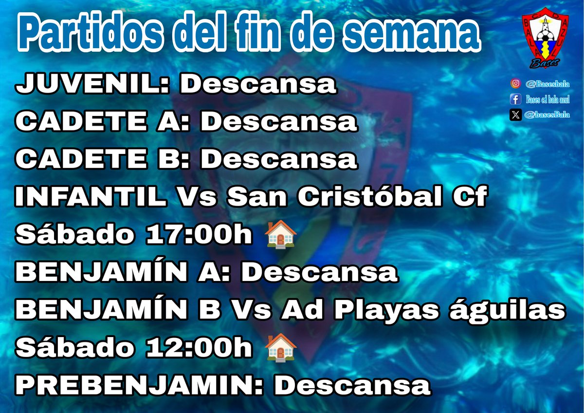 Horarios del fin de semana.
