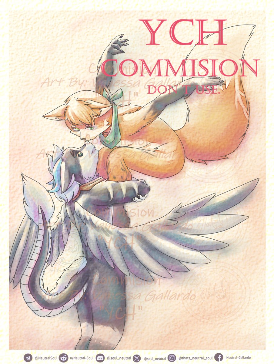 #Comisión YCH para #ValentinesDay 
Petición de Facebook.
Muchas gracias por la oportunidad 🫂

#ychfurry #ychcommission #ValentinesDayGift #watercolor #furrycommunity