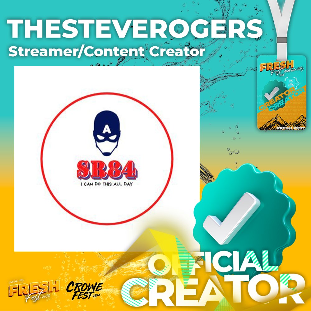 Proud to officially announce…

I’ve been selected as a Content Creator for <a href="/FreshCroweFest/">Fresh Fest ✘ Crowe Fest</a>  2026 🙌🔥

Big thanks to <a href="/DrinkFreshenUp/">Freshen Up Energy</a>, <a href="/CroweGamingg/">RG | Crowegamingg</a>  and the entire team for believing in me.

Salt Lake City • June 13, 2026
Let’s work. Let’s build. Let’s go. 💪⚡
#FreshFest