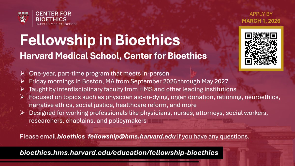Harvard Medical School Center for Bioethics tweet media