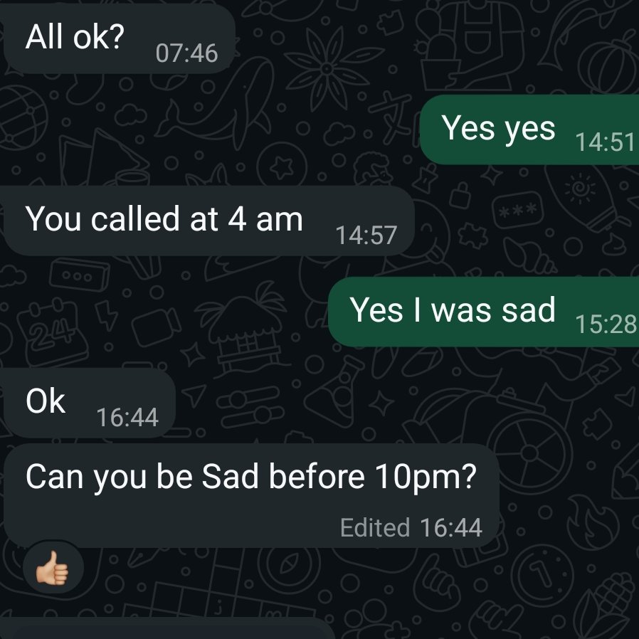 Agrimonious's tweet image. "24/7" suicide helplines be like