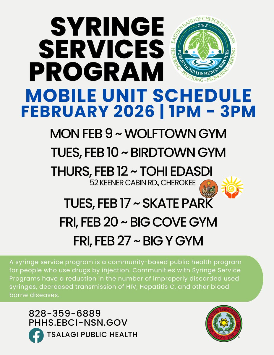 Tsalagi Public Health SSP Mobile Unit February 2026