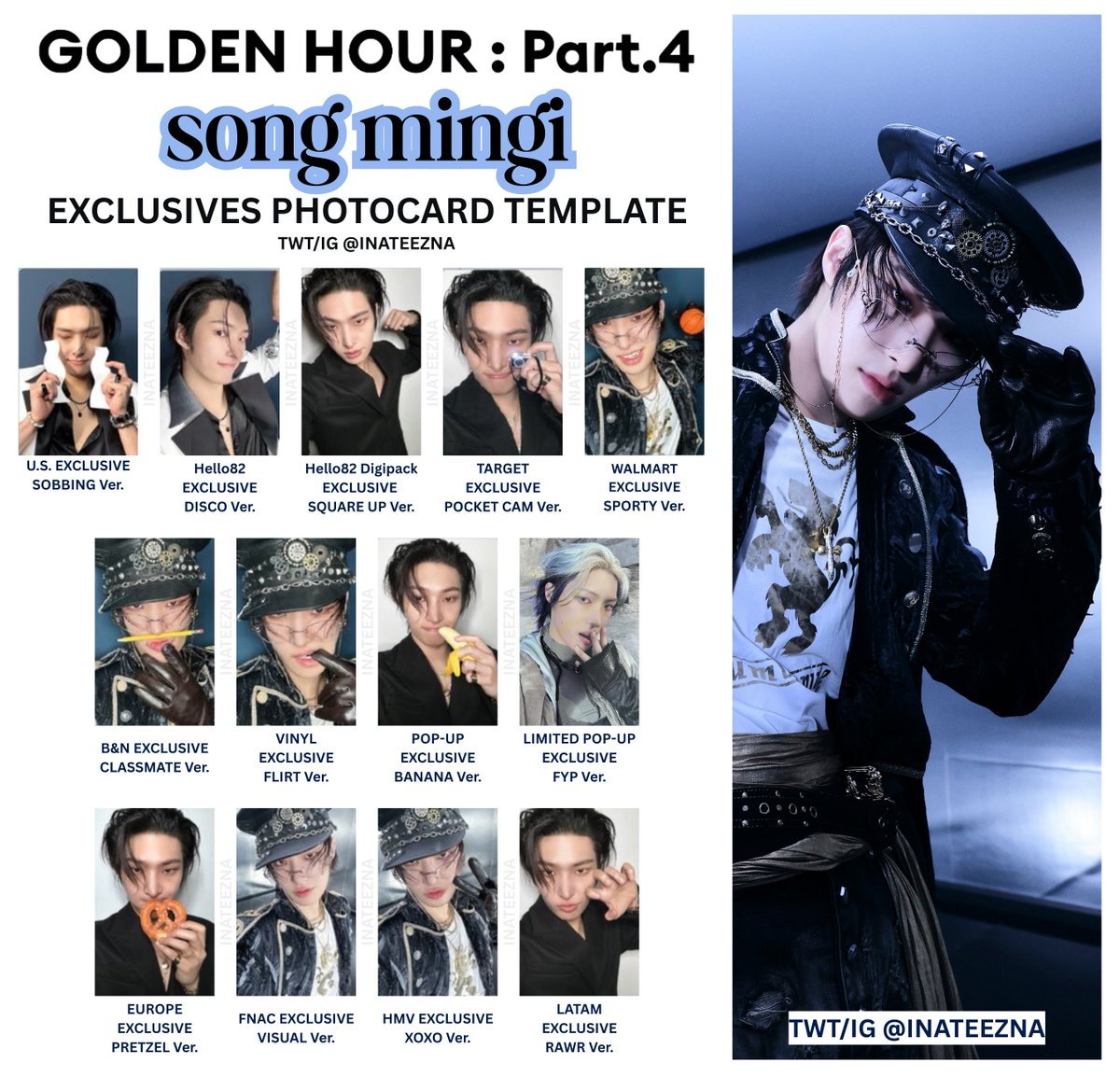 ✓ATEEZ [GOLDEN HOUR: PART.4] Exclusives Photocard PC Template