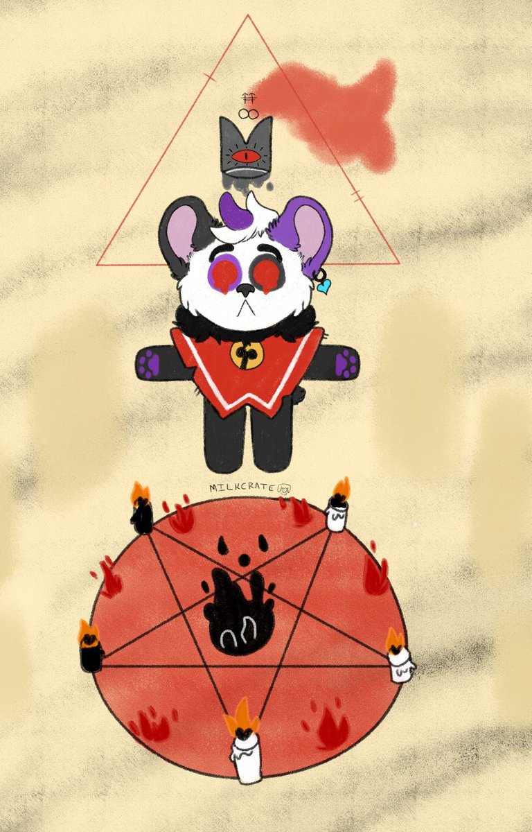 "A panda, crowned by the One Who Waits, Kneel before the crowned one"

Nice commission done by the amazing (and sexy) <a href="/_sleepypuppy_/">pup sleepy</a> 🐼🫐