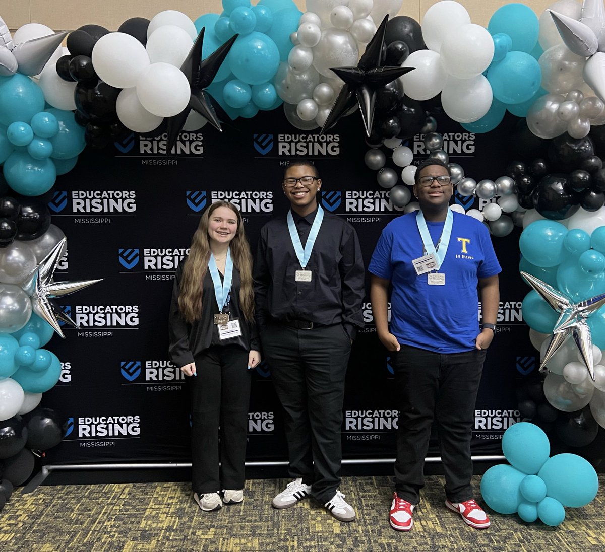 CareerTech_TPSD's tweet image. Educators Rising Leadership Conf.

(l-r) Destiny Dabbs, Rylan Whiteside, and Jason Goins won 1st place🥇in Public Service Announcement: Teacher Recruitment Jr Varsity Division! Congratulations!!🎉🎉We’re proud of you! #EducatorPrep #CTE #tpsd