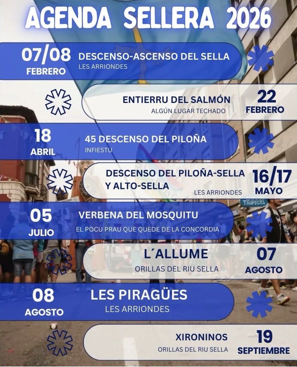 Agenda SELLERA 2026 <a href="/riversella/">Descenso Internacional del Sella</a> #Piloña #Parres #Ribadesella