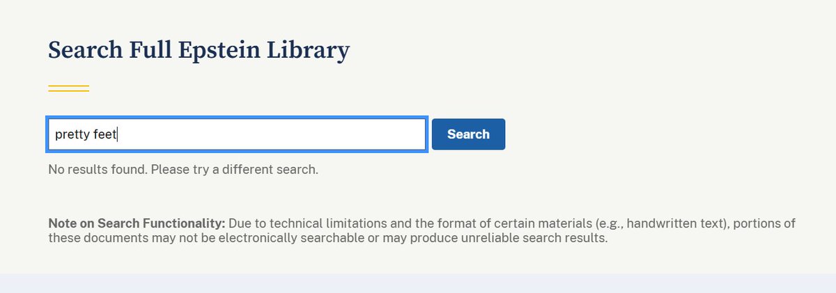 No "pretty feet" results in Epstein's library.
The elite is so corrupt and devoid of any sense of beauty and poetry that I could shudder and vomit