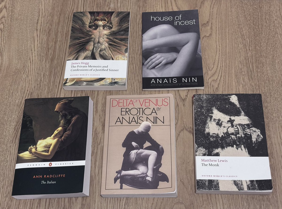 sacrificale's tweet photo. books i bought recently https://t.co/6rcNMY1m7S