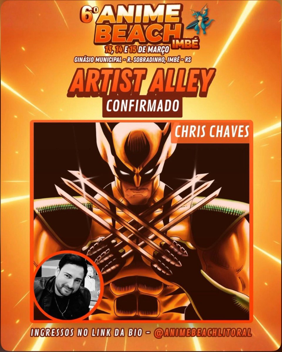 Artista convidado para o 6º Anime Beach #chrischavesart