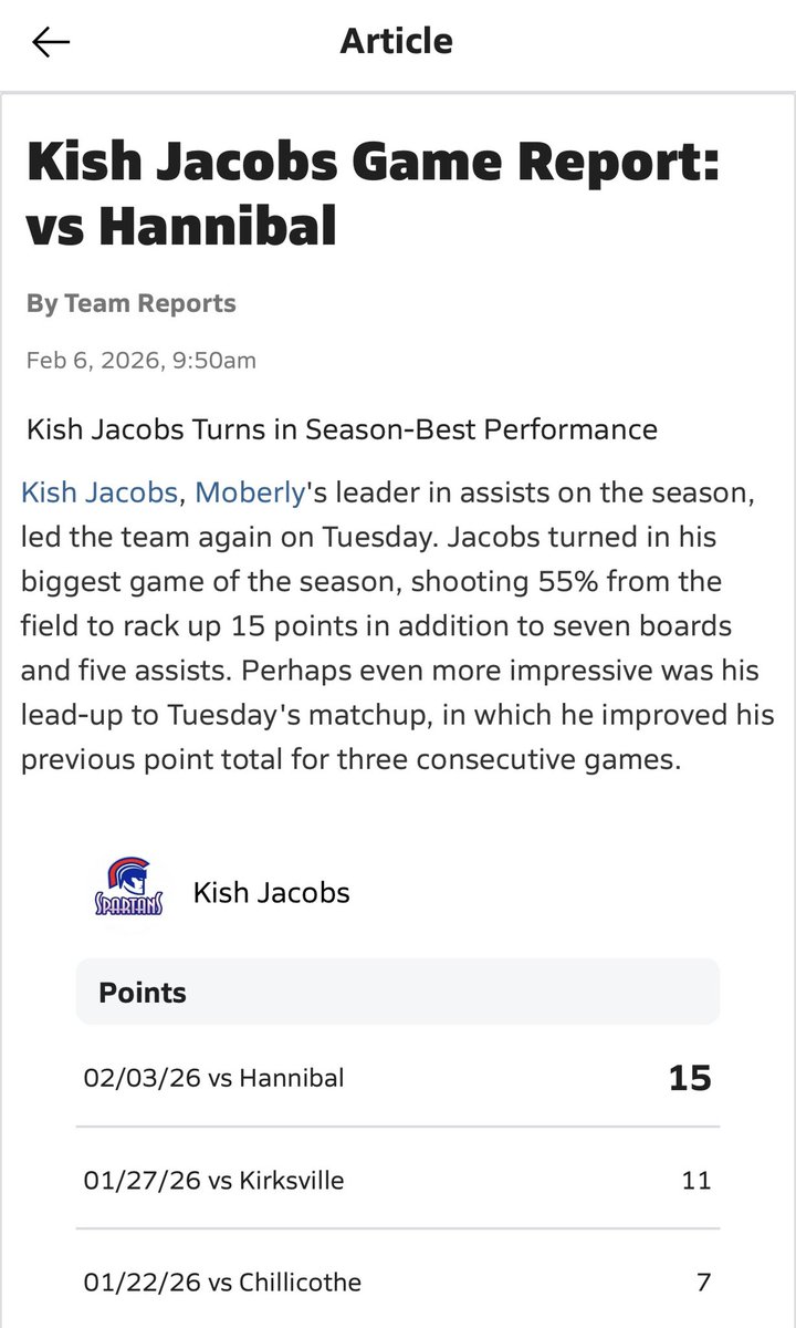 kishJacobsJr's tweet photo. Always striving to do better!  Thanks for the write up @MaxPreps! https://t.co/YN7VVE4AQK