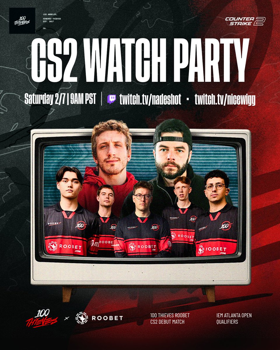 100 Thieves Roobet Counter-Strike tweet media