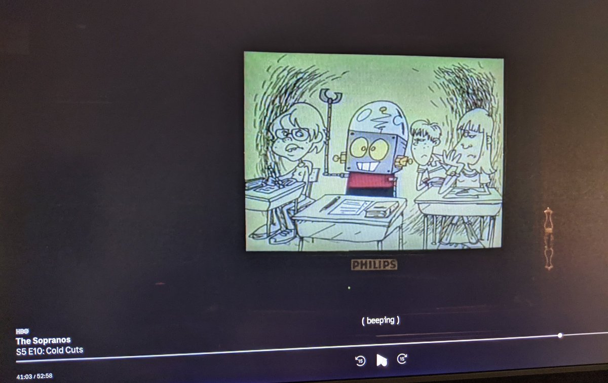 squirrelchipp's tweet photo. Robot Jones made a cameo in a Sopranos episode https://t.co/RHuHt1O1aZ