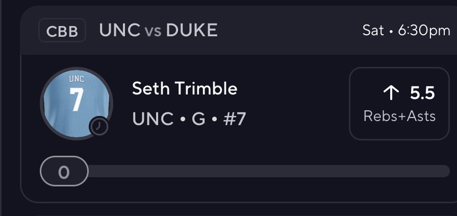 BigDNotTheLil_'s tweet image. 🚨 CBB PROP ALERT 🚨
Seth Trimble O5.5 Rebounds + Assists ⛹️‍♂️

Does the little things. Minutes = production.
I’m riding 📈

#PrizePicks #CBBProps #DFS #BettingX #ThePalace
❤️ Tap in‼️