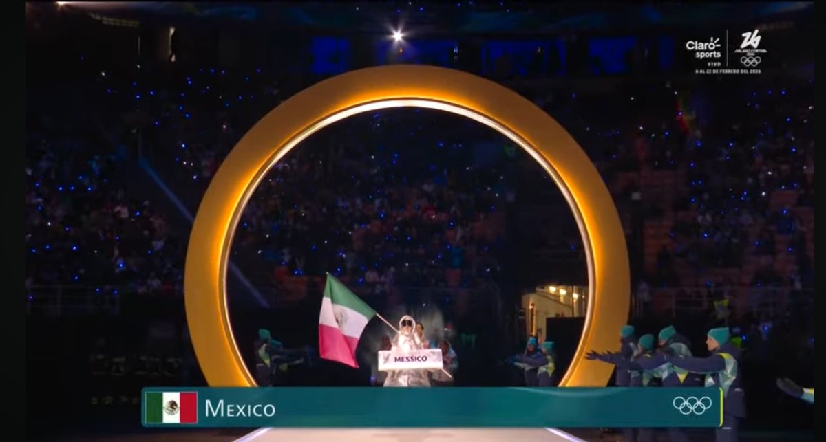 OlimpismoMex's tweet image. México desfilando en la ceremonia de inauguración de #MilanoCortina2026.

Donovan Carrillo
Regina Martínez
Allan Corona
Sarah Schleper
Lasse Gaxiola

🇲🇽🇲🇽🇲🇽