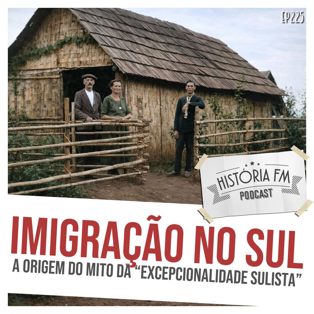 Já disponível pra quem colabora com R$5 por mês ou mais em apoia.se/obrigahistoria o próximo episódio do <a href="/historiaFM/">História FM - Podcast</a>, dessa vez sobre o mito da "excepcionalidade sulista" baseada na origem de seus imigrantes. Aos demais ele sai semana que vem.