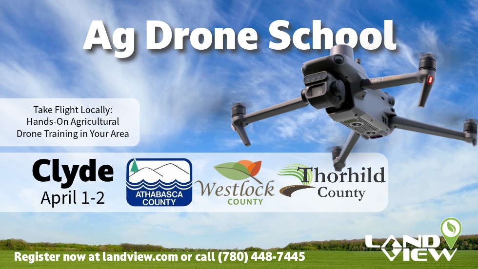 𝟮-𝗗𝗮𝘆 𝗔𝗴 𝗗𝗿𝗼𝗻𝗲 𝗦𝗰𝗵𝗼𝗼𝗹
In just two days, gain the essential knowledge and credentials to use drones on your farm. The Agricultural Drone School covers safety, regulations, scouting, and mapping. For details or to register, visit shorturl.at/ggZGV.